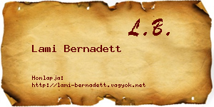 Lami Bernadett névjegykártya